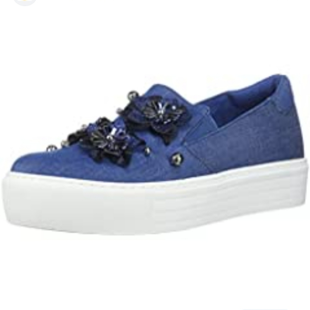 Kenneth Cole Reaction Platform Sneaker Blue Denim Size 8